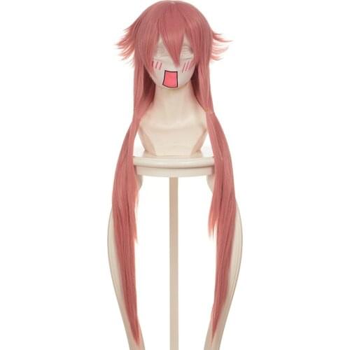 Brdwn Mirai Nikki Future Diary Womens Gasai Yuno 80cm/31.5in Pink Hair Cosplay Accessories Hairwear