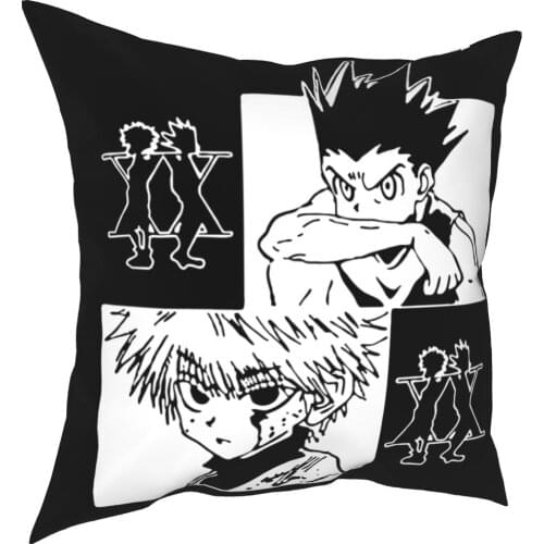 Hunter X Hunter Killua Zoldyck Gon Freecss Pillowcase Soft Cushion Cover Decorative Kawaii Anime Throw Pillow Case Cover Home