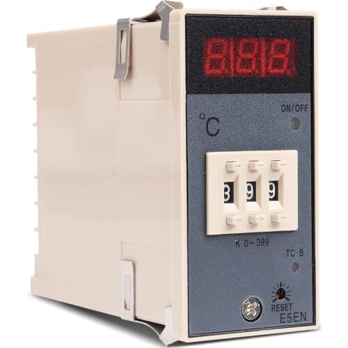 Vertical ON/OFF Digital Temperature Regulator Controller E5EN Sensor K type Input, Relay Output,3 Digit Display 110V 220V AC