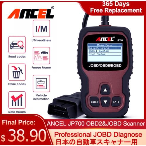 ANCEL JP700 OBD2 Auto Scanner For Japanese Car OBD 2 Diagnostics Multi Languages Automotive Scanner Free Update OBDII Scan Tool