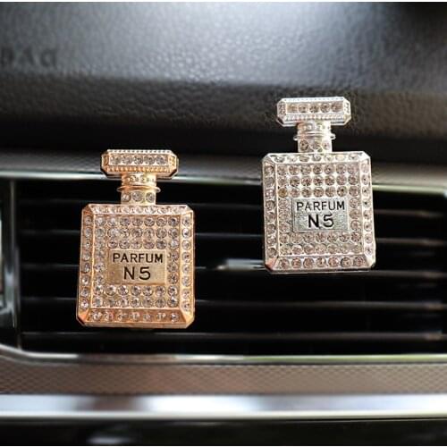 Diamond Perfume Bottle Decor For Car Air Vent Clip Air Freshener In Auto Interior Decoration Car Aroma Diffuser Car Accessories