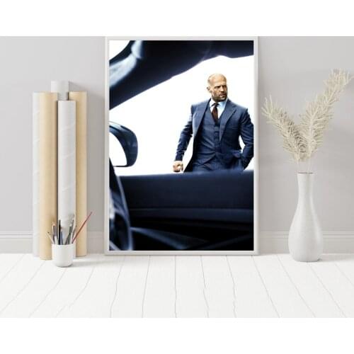 Hobbs & Shaw Fast and Furious Dwayne The Rock Johnson Jason Stathom Movie Poster Wall Painting Home Decoration ( No Frame )