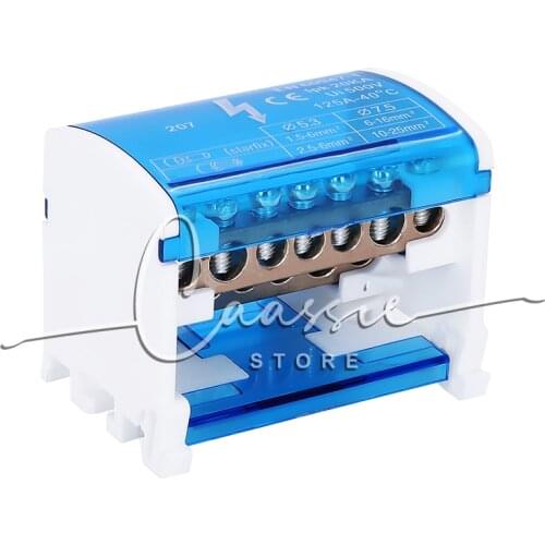 Din Rail Terminal Block UK207 Power Distribution Box Modular Screw Connection Block Universal Electric Wire Junction Box