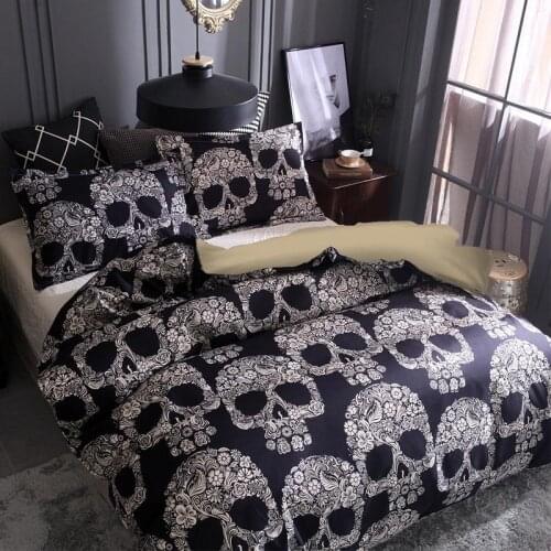 49 3D Sugar Skull Printed Bedding Sets Single Double Queen King AU EU US Size Duvet Cover With Pillowcase bed Set bed linen