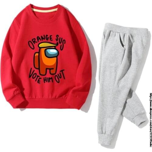 Toddler Girls Clothes Autumn Among Us Kids Boys Clothes Top+Pant 2pcs Outfit Suit Children Costumes For Girls Clothing Sets