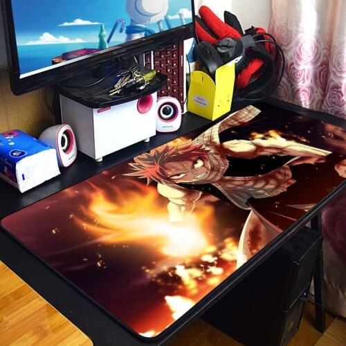 80*30CM Anime Computer Keyboard Table Mat Black Lock Edge Fairy Tail Sexy Girl Anime Custom Gaming Mouse Pad Rubber Non-slip
