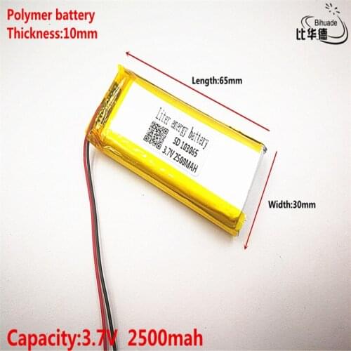 Good Qulity Liter energy battery 3.7V,2500mAH 103065 Polymer lithium ion / Li-ion battery for tablet pc BANK,GPS,mp3,mp4