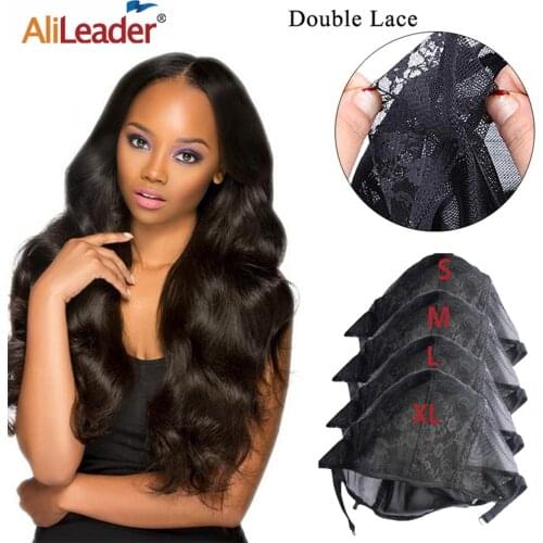 Alileader Best Wig Cap For Making Wigs Cheap With Adjustable Strap Lace Wig Net Cap Small Weaving Caps For Wig Making Free Ship