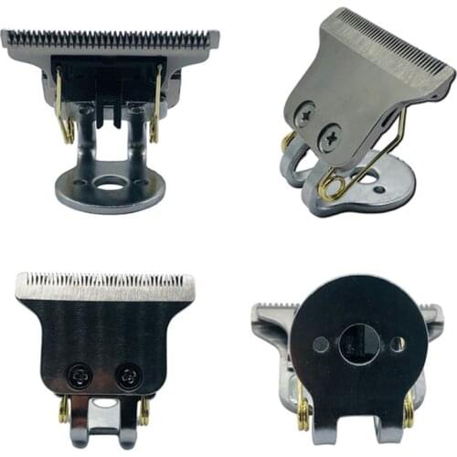 1pc Hair Clipper BladeT-shaped with Stand T9 Blade Trimmer Black Ceramic Titanium Replacement Head Clipper Head Hair Cut Knife