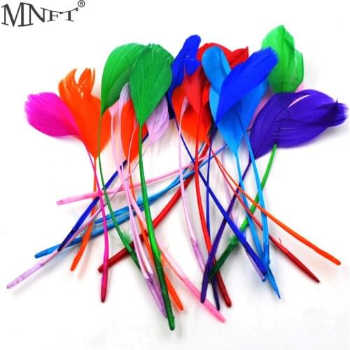 MNFT 50pcs/Pack Colored High quality Light-colored feathers Freshwater Bait Imitation Fly Tying Materials