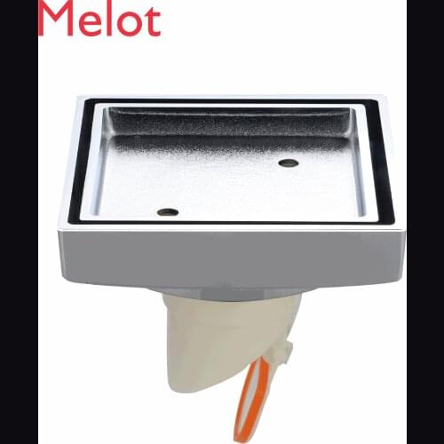 Invisible Floor Drain Large Square Inlaid Tile Bathroom Shower Room Insect-Proof Deodorant Floor Drain