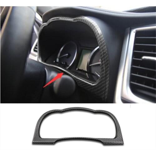 For Toyota Highlander 2015 2016 2017 2018 2019 Carbon fiber Interior Front Dashboard Trim 1pcs
