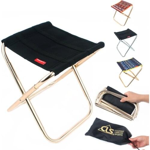 Folding Fishing Chair Lightweight Picnic Camping Chair Foldable Aluminium Cloth Outdoor Portable Easy To Carry Outdoor Furniture