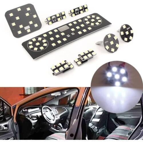 White 88-SMD LED Car Interior Lights Front Rear Map Fome Mirror Light for VW Golf MK6 GTi CC 2009-upd & For Passat 2012-later