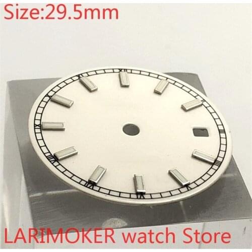 No BLIGER logo 29.5mm premium luminous white dial is suitable for Miyota-DG-2813-3804 ETA2836-2824 automatic movement