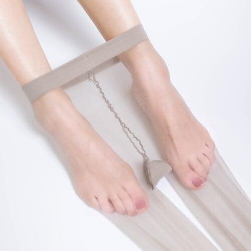 Ultra-Thin Summer 6D Thin Line Crotch Tiptoe Transparent Patyhose Glass Crotch Super Ventilating Seemless Hidden Silk Stockings