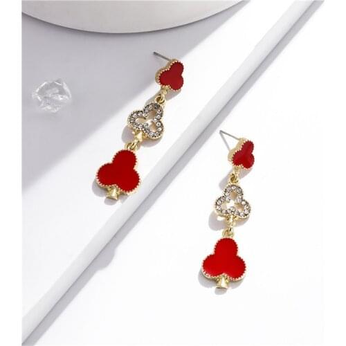 LATS Fashion Long Heart Dangle Earring Multicolor Peach Earrings for Women Korean Drop Oil Earings 2020 Brincos Kolczyki Jewelry