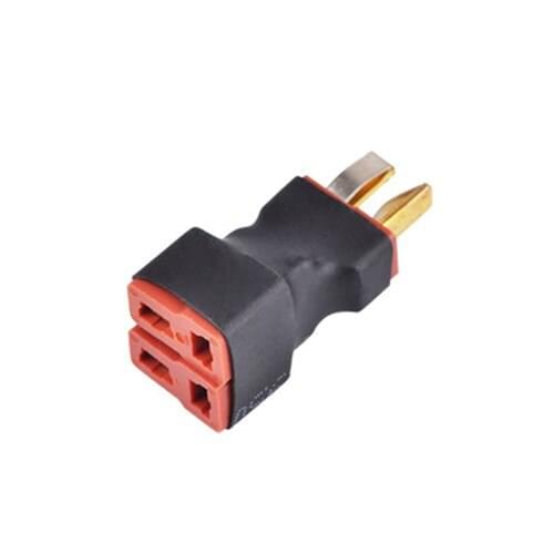 10Pcs Amass T Plug Male To Double Female T Plug Connector With Sheath For RC Lipo Battery Airplane, Parallel Connection