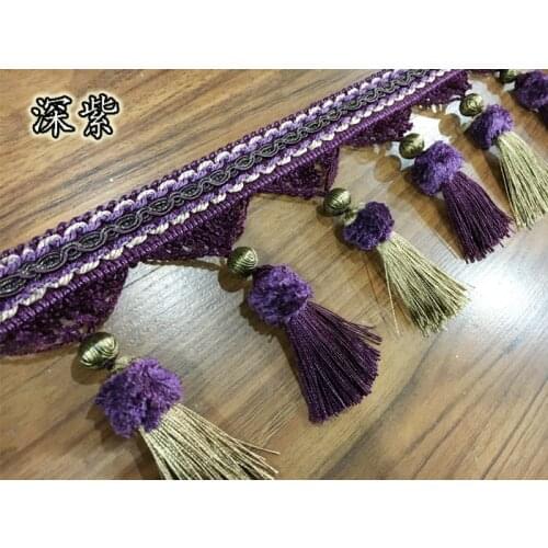 12 yards/lot Polyester Colored Fringe Trim Sofa Cloth Sewing Material Accessories Lace Tassel Diy Home Sewing Decorative Borla