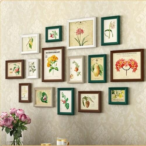 15 boxes/set European Style Living Room Photo Wall Dining Room Wall Decoration Combination Nordic Photo Frame Hanging Pictures
