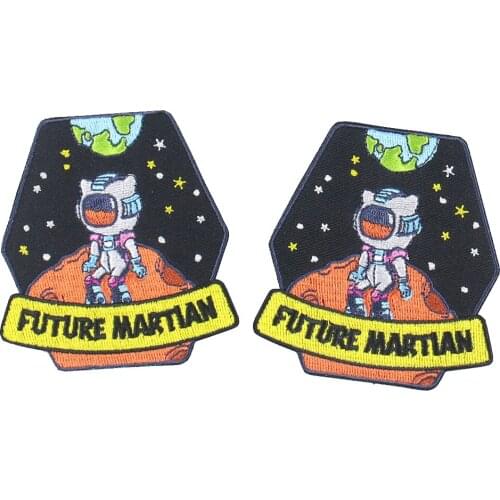 5PCS Space Astronaut Patches Badges Iron on Transfers for Clothing Embroidery Applique DIY Sewing Apparel Accessories Wholesale