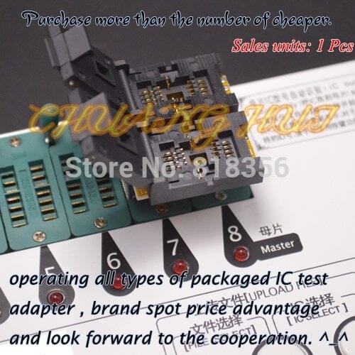 6X8mm QFN8+QFN8 Adapter for SPI-FLASH Programmer Offline Duikao socket Pitch=1.27mm