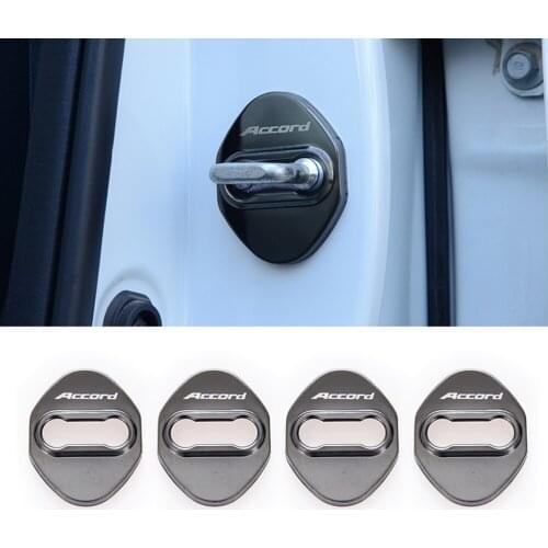 Stainless Steel for Honda Accord 10th 2018 2019 Car Accessories Door Lock Buckle Protector Cover Trim Sticker CarStyling