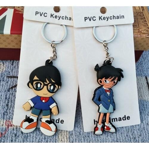 Detective Conan Boy Anime Key Chain PVC Figure Keyring Toy Keychain Keyholder Birthday Gifts Unisex NEW