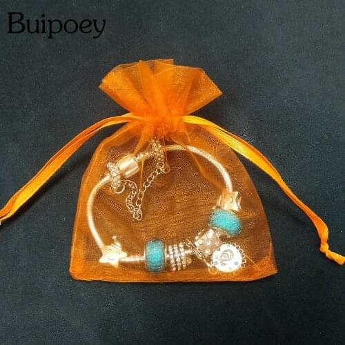 Buipoey 8cm * 10cm Gauze Bag The Light-Transmitting Gauze Fashion Jewelry Gift Packaging Bag Bracelet Necklace Beaded Charms Bag