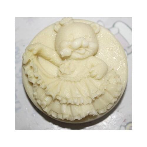 C283 soap mold/handmade soap mold/silicone mold/soap die/silica gel soap die dancing bear