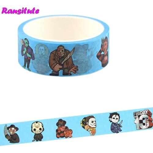 Ransitute R736 Halloween Tape Sticker DIY Scrapbook Decorative Tape Childrens Hobby Art And Craft Supplies Stationery Gifts