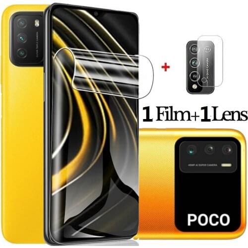 Full Cover Hydrogel Film For Xiaomi Poco M3 Screen Protector For Xiaomi Poco M3 Camera For Xiaomi Poco M3 6.53 inch