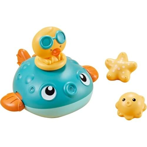 Bathing Toy Education Bath Playing Toys Cartoon Whale-Shape Shower Fountain Toys Electric Bathtub Spray Toy for Babies