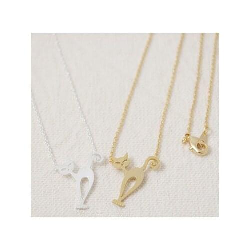 Fashion scared the cat pendant necklace