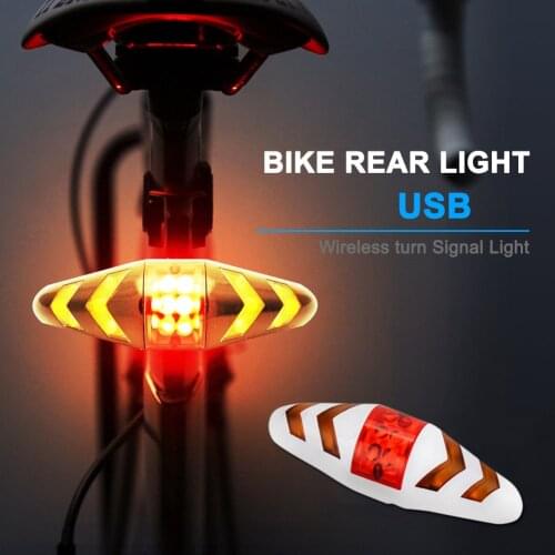 2019 Newly Bicycle USB LED Indicator Rear Tail Light Bike Turn Signal Light with Wireless Remote 19ing