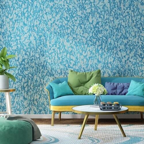 Mediterranean Wallpaper Solid Color Blue DiatomNordic Ins Non Woven Wall Papers Home Decor for Living Room Bedroom Walls Behang