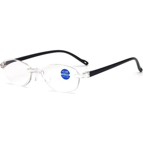 Man Gafas Presbyopic Glasses Black No Border Womans Pink Anti-Blue Reading Glasses +1.0 +1.5 +2.0 2.5+3.0 +3.5+4.0 R072