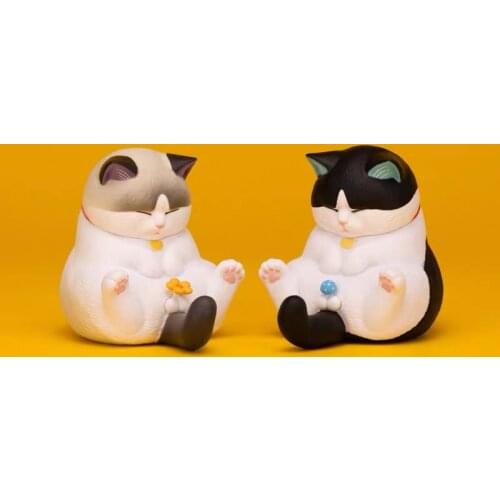 Genuine Staring Crotch Cat Second Generation Blind Box Utopia Cat Bell Popularity Cute Handmade Computer Desktop Decoration Doll