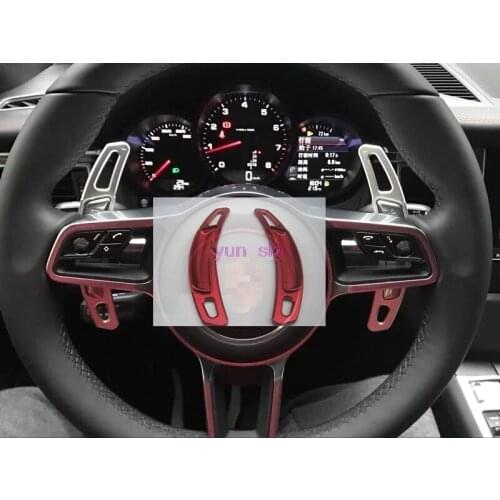 3 colors Car Steering Wheel Paddle Shift Paddle Shifter DSG Car-styling For Porsche Macan 911 718 991 Cayman 981 etc Accessories