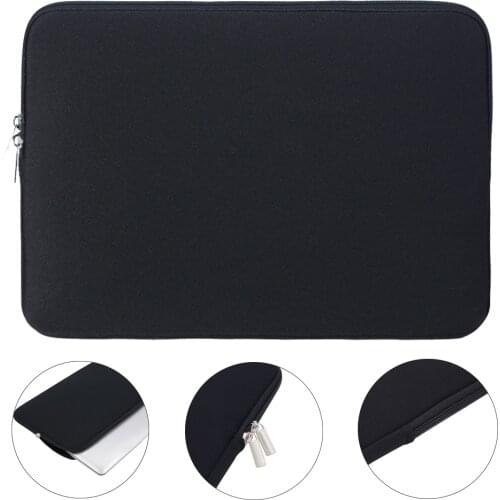 Rainyear Laptop Sleeve Zipper Bag 11,13,14,15,15.6 Inch Tablet Cover Notebook Bag For Macbook HP ASUS Acer Protective Case Black
