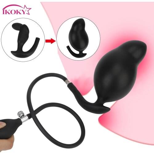 Anus Extender Dilatador Super Big Adult Sex Toys Dildo Pump Butt Plug Prostate Massage Silicone Inflatable Anal Plug