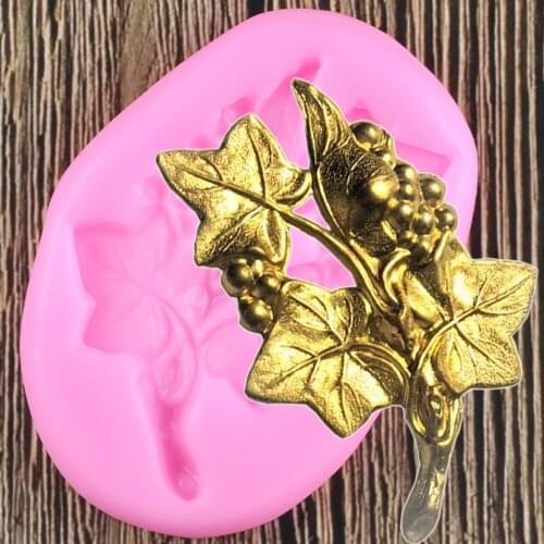 DIY Grape Vine Stem Silicone Mold Cupcake Fondant Mould Cake Decorating Tools Candy Chocolate Gumpaste Mold Kitchen Baking Mould
