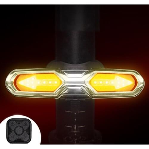 Bike Rear Light LED MTB Bicycle Indicator Wireless Control USB Rechargeable
