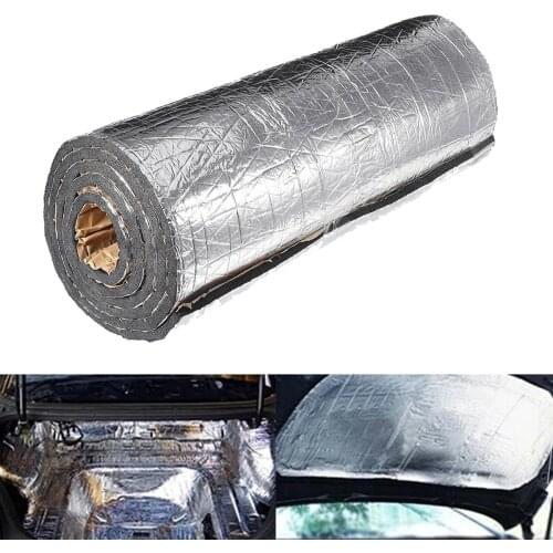 AUDEW 200cmx50cm 7mm/10mm Car Truck Firewall Heat Sound Deadener Noise Insulation Mat Wool Car Heat Sound Thermal Proofing Pad