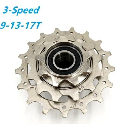 Bicycle 3 Speed Freewheel 9-13-17T With Bearing Freehub Body Folding Bike Part