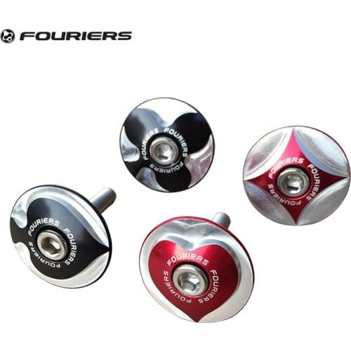 Fouriers Bicycle Stem Top Cap with Screw Poker Logo For 28.6mm 1 1/8" Steerer Fork Tube Caps Headset Cap Cover Bike Parts