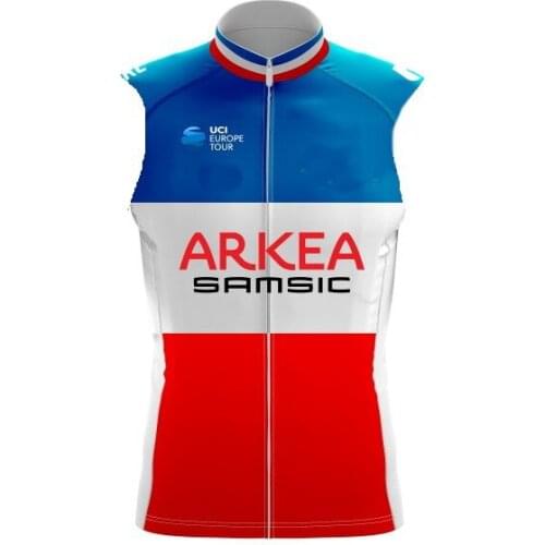 Windstopper 2019 ARKEA SAMSIC TEAM France Champion Sleeveless Cycling Jacket Vest Gilet Mtb Clothing Bicycle Maillot Ciclismo