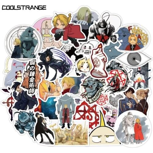 10/30/50Pcs Japan Anime Fullmetal Alchemist Stickers For Laptop Luggage Motorcycle Phone Skateboard Toys Car Diary Pegatinas