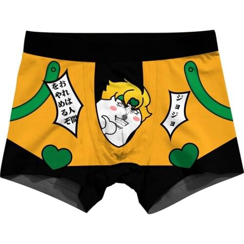 Japan Anime JoJos Bizarre Adventure Cosplay Boxers Briefs Men Boys Underwear Funny Underpants Japan Anime JoJos Bizarre Advent