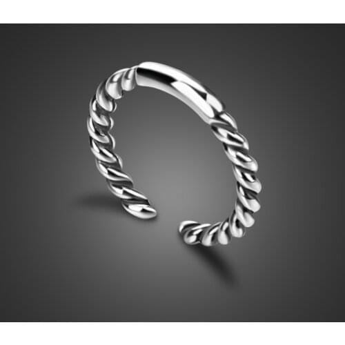 Wholesale 100% 925 sterling silver ring for women simple design of antique Thai silver jewelry open ring lovers best gift